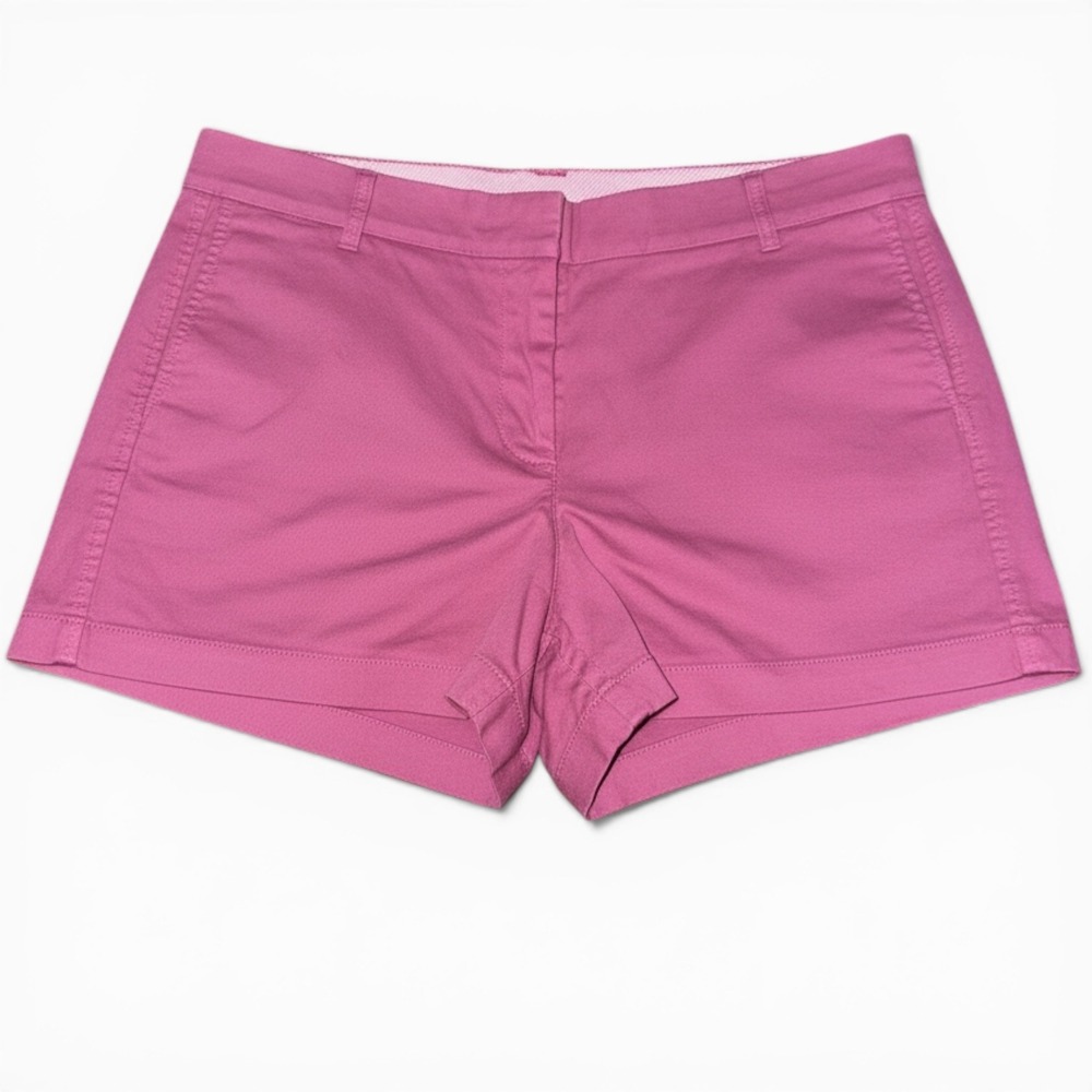 J.Crew Chino Shorts Women 14 Pink Stretch Cotton Re-Imagined 4" Inseam